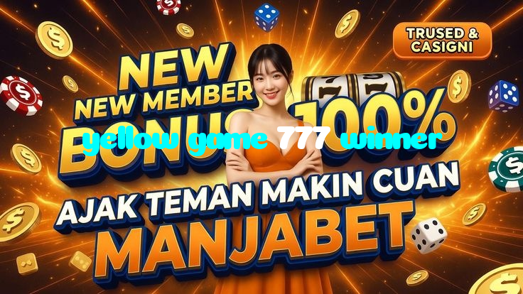 yellow game 777 winner casino presented on mobile device in Pakistan with slots and live games
